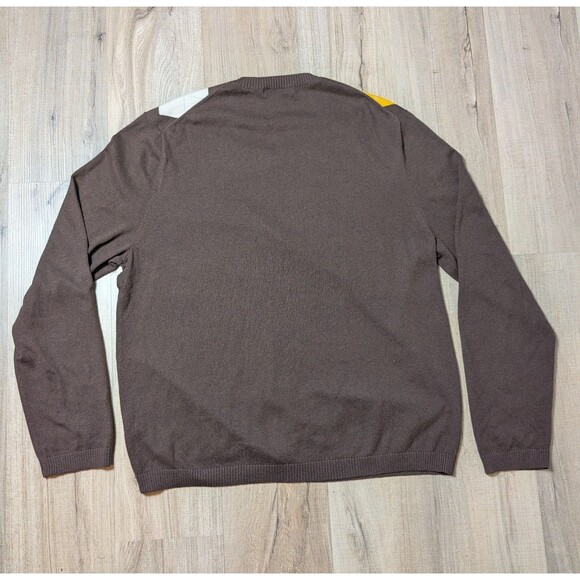 Banana Republic Size XL Cotton Cashmere Argyle Sweater Brown Preppy Classic - Picture 4 of 10